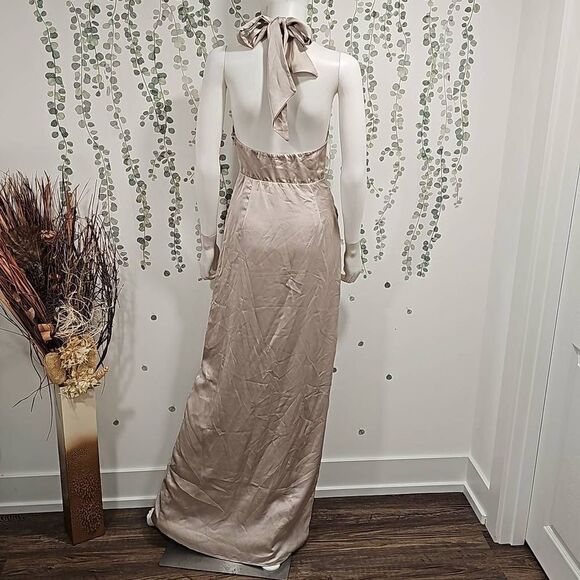 Show Me Your MuMu Adele Halter Maxi Dress Sz S - Picture 9 of 11